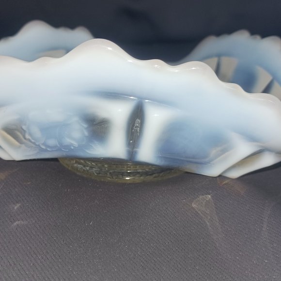 Vintage Clear Opalescent Triangular Candy Dish - Picture 3 of 5